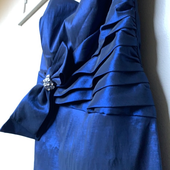 NWOT Forever 21 Plus Strapless Rhinestone Sapphire Dress - Picture 6 of 13